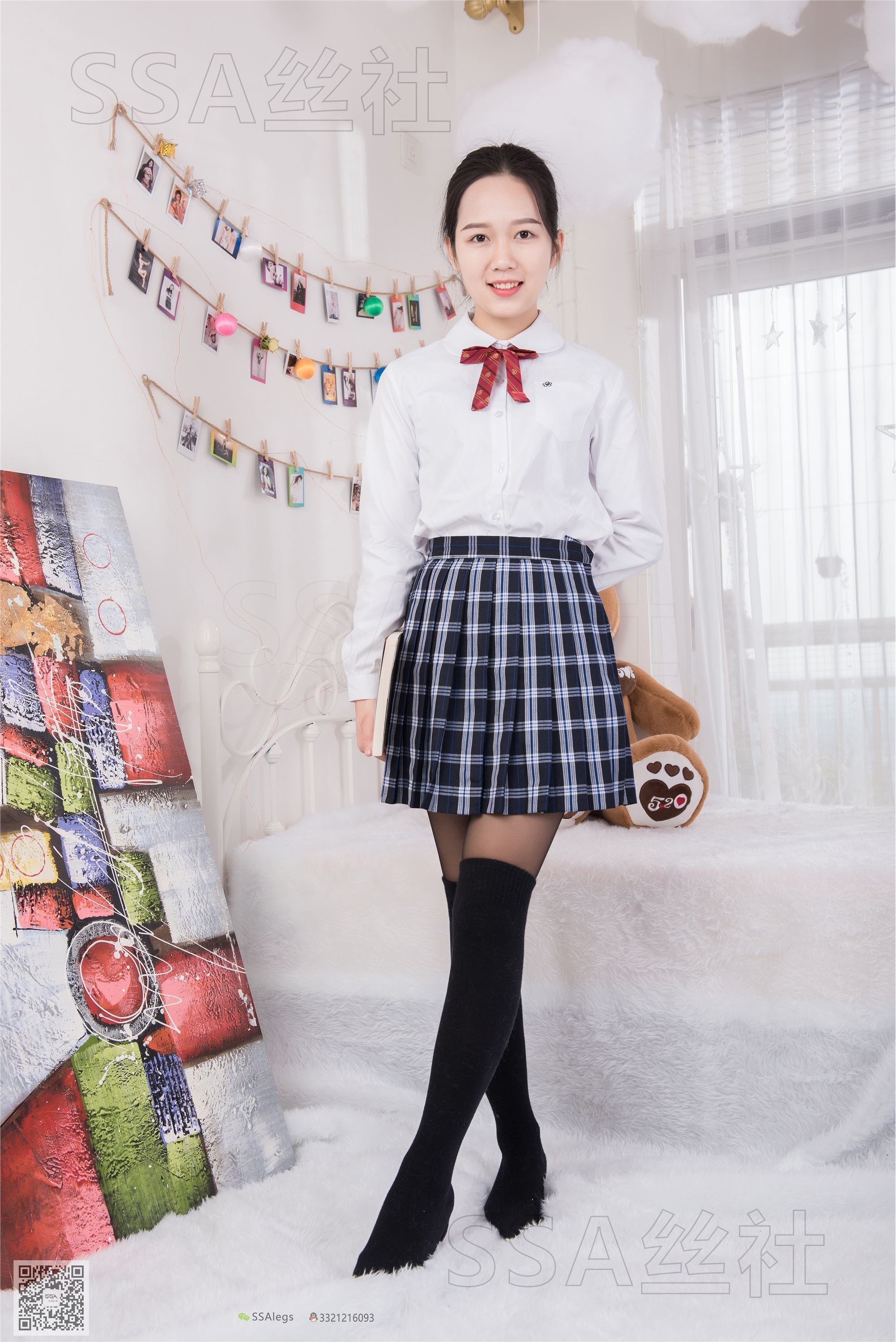 SSA Silk Club super clear photo NO.073 Xuan Xuan JK uniform black silk photo collection